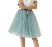 ZZSEAI Falda Tul Negra Mujer,Falda Tul Tutu Rojo Mujeres Adulto Enagua de los años Falda Pirata Mujer Disfraz de Baile de Ballet para Fiesta de Navidad para Fiestas de Disfraces, Ballet y Baile