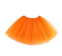 ZZSEAI Falda Tul Negra Mujer,Tutu Mujer Tutu Mujer LED Luces de Colores 50 Falda de Baile elástica para Mujeres y niñas Falda De Tul Falda tutú de Tul de Lunares con y Diademas Tutu Naranja Mujer