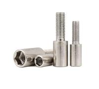 ZZSRJ 5 uds M6 M8 M10 M12 Tornillo de Cabeza Hexagonal Macho a Hembra Espaciador Tornillo Media Rosca Perno Separador Herramientas de Hardware (Size : 8X12X44.5MM)