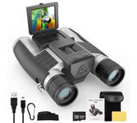ZZSTAR Prismáticos digitales 2 en 1 con cámara, visión grande, pantalla LCD de 2 pulgadas y grabación, prismáticos para adultos de alta potencia, baja luz, prismáticos de visión nocturna para