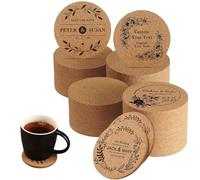 ZZTINGC Posavasos De Corcho Personalizados, Posavasos De Corcho para Invitados De Boda, Posavasos Aislantes Antideslizantes, Posavasos para El Hogar(20pcs)