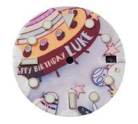 ZZTWER Reloj de bricolaje con esfera modificada de 28,5 mm, caricatura, nave espacial, esfera luminosa, adecuado para NH35/36/4R/7S Accesorios de esfera de movimiento