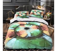 ZZVRMCYLD Flor Abstracta 3D Impresión Funda de edredón 3pz Microfibra Cremallera Oculta Diseño Surrealista Colorido Edredón Funda 2 Fundas Cremallera Adolescentes Adultos Single (135x200cm)