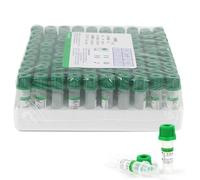 ZZwansuGE 100 Tubos De ExtraccióN De Sangre Al VacíO De 0.5 ml/1 ml, Morados con EDTA K2 Y Verdes con Heparina De Litio, para Laboratorios.,Green-0.5ml