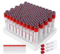 ZZwansuGE 100 Tubos De RecoleccióN De Sangre, Tubos De Vidrio Al VacíO para RecoleccióN De Sangre, Tubos De RecoleccióN De Sangre De 3ml/5ml/10ml, para Laboratorios, Institutos De InvestigacióN,3ml