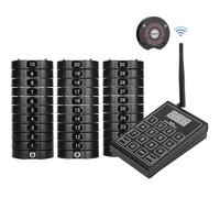 ZZwansuGE Buscapersonas InaláMbrico para Restaurantes, MáQuina para Llamar A Clientes con Plato Redondo, con Receptores 10/20/30, Distancia De 1000M, 3 Modos De Llamada, BateríA De 300 Mah 30Pagers