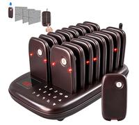 ZZwansuGE Buscapersonas para Restaurante, EstacióN InaláMbrica para Recoger Comida - Pantalla TáCtil, 998 Canales, 16 Buscapersonas, 3 Modos De Llamada | Alcance De 1000 M | Resistente Al Agua