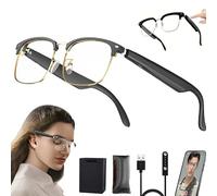 ZZwansuGE Gafas Inteligentes Bluetooth, Gafas De TraduccióN con AI De 144 Idiomas, TraduccióN De Voz + Llamadas TelefóNicas + Escucha De MúSica, Lentes Anti-Luz Azul, para Viajes, Estudio,B
