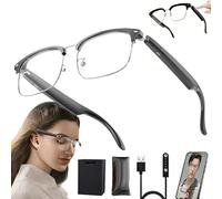 ZZwansuGE Gafas Inteligentes Bluetooth, Gafas De TraduccióN con AI De 144 Idiomas, TraduccióN De Voz + Llamadas TelefóNicas + Escucha De MúSica, Lentes Anti-Luz Azul, para Viajes, Estudio,A