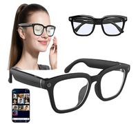 ZZwansuGE Gafas Inteligentes con CáMara AI (MúSica, Llamadas, Video, Fotos), Gafas De TraduccióN En Tiempo Real, Gafas Bluetooth con Asistente De Voz AI, para Viajes, Reuniones,A