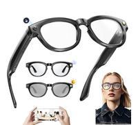 ZZwansuGE Gafas Inteligentes con IA, Gafas Bluetooth con CáMara HD, Compatible con Disparos con IA + Llamadas + ReproduccióN De MúSica, Lentes con Cambio De Color AutomáTico, AplicacióN Sincronizada