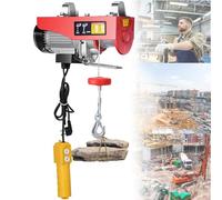 ZZwansuGE GrúA De ElevacióN EléCtrica, ElevacióN por Cable De 300 Kg A 1000 Kg, Altura De ElevacióN De 20 M, con Control Remoto + Gancho De Cable Simple/Doble, para FáBricas, Muelles, Almacenes,600KG