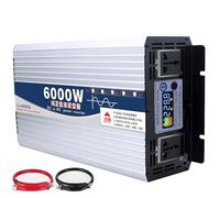ZZwansuGE Inversor De Corriente, Inversor De Onda Sinusoidal Pura para El Hogar Y El AutomóVil (1600 W-8000 W), 12 V/24 V/48 V/60 V A 220 V, con Toma De Ca De 1/2 + Pantalla Led,6000W-48V