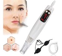 ZZwansuGE LáPiz De Picosegundos con Luz Azul/Roja, Elimina Pigmentos, Tatuajes, Cicatrices, Lunares, Pecas Y Manchas Oscuras, 9 Modos + 4 Niveles, con Gafas | Pantalla LCD,Red
