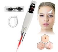 ZZwansuGE LáPiz para Eliminar Verrugas CutáNeas, Kit De Picosegundos con Luz Azul/Roja para Lunares, 9 Modos/4 Niveles, para Eliminar PigmentacióN, Cicatrices, Manchas Oscuras Y Pecas Sin Dolor.,Red