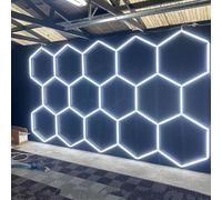 ZZwansuGE Luz De Garaje Led De Alto Brillo, Luz De Lavado De Autos con Forma De Panal De 672W, Luz Blanca De 6500K, Sellada E Impermeable, para Tiendas, SóTanos, Gimnasios