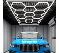 ZZwansuGE Luz De Garaje Led Hexagonal De 672W, Luz De Techo Led De Panal, Luz Blanca FríA De 6500K, Sin Deslumbramiento, Alta Visibilidad, para Tiendas, Gimnasios, Oficinas, Almacenes
