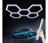 ZZwansuGE Luz Led De Garaje con DiseñO De Panal De 168W, Tubo Ancho Superbrillante De 20160 LM 6500K Ip54, Resistente Al Agua, IluminacióN De Techo Led De 5 Orificios, para Garaje, Taller,Blue