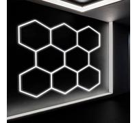 ZZwansuGE Luz Led Hexagonal para Garaje, Luz De Techo Led con DiseñO De Panal, Luz Blanca De 6500 K, 5040lm - 29400lm, Ideal para Garaje, Taller, SóTano, Gimnasio Y AlmacéN.,8PCS