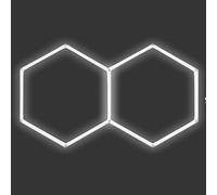 ZZwansuGE Luz Led Hexagonal para Garaje, Luz De Techo Led con DiseñO De Panal, Luz Blanca De 6500 K, 5040lm - 29400lm, Ideal para Garaje, Taller, SóTano, Gimnasio Y AlmacéN.,2PCS