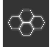 ZZwansuGE Luz Led Hexagonal para Garaje, Luz De Techo Led con DiseñO De Panal, Luz Blanca De 6500 K, 5040lm - 29400lm, Ideal para Garaje, Taller, SóTano, Gimnasio Y AlmacéN.,4PCS