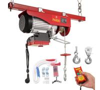 ZZwansuGE Polipasto EléCtrico De 200-1000kg De Carga, Cabrestante EléCtrico PortáTil, ProteccióN De LíMite Mejorada, con Control Remoto + Gancho Simple/Doble, FáBricas, Muelles, Almacenes,800kg-20m