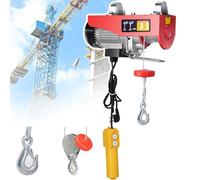 ZZwansuGE Polipasto EléCtrico, GrúA PequeñA De 300 Kg-1000 Kg, Altura De ElevacióN De 20 M, con Eslinga Simple/Doble, Doble DisipacióN De Calor, para ElevacióN En FáBricas, Almacenes, Minas,600KG