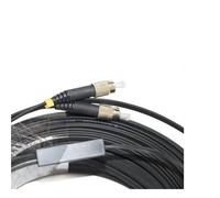 ZZWFKXQ Cable de fibra óptica para exteriores, dúplex FTTH 150 m con conectores LC SC FC ST, puente de 2 núcleos con 3 cables de refuerzo de acero (2FC UPC-2FC UPC)