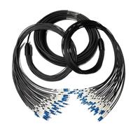 ZZWFKXQ Puente de fibra óptica blindado de campo de TPU, 24 núcleos monomodo, súper suave, LC a SC-FC-ST, 250 m para redes de alto rendimiento (FC-FC 250 metros)