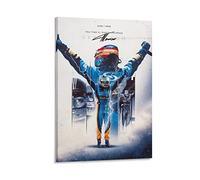 ZZXCHG Imprimir En Lienzo 50x70cm Fernando Alonso F1 Racer Autografo Tela Wall Art Soggiorno Poster Camera da letto Decorazione Pittura Senza Cornice
