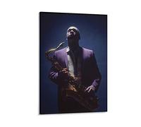 ZZXCHG Lienzo De Impresión 60x90cm John Coltranes Musicisti Abiti violacm Poster Soggiorno Camera da letto Pittura Opera d'arte Senza Cornice