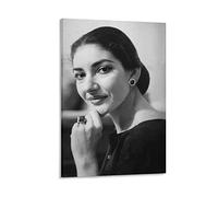 ZZXCHG Pintura De La Lona 40x60cm Il soprano Maria Callas Poster Vintage Wall Paint Art Poster Decor Modern Home Artworks Idea regalo Senza Cornice