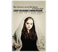 ZZXCHG Pintura De La Lona 60x80 Adele Famous Singer Singerative Adele Inspirational Decorative Canvas Wall Art Soggiorno Poster Camera da letto Senza Cornice