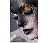 ZZXCHG Pintura De La Lona 60x80 Pittura di immagini con stampa facciale in oro nero per la decorazione della camera da letto del soggiorno Senza Cornice