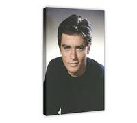ZZXCHG Tela De Lienzo 30x50cm Attore Alain Delon stile Poster e Wall Art Modern Family camera da letto Decor Senza Cornice