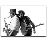 ZZXCHG Tela De Lienzo 50x70cm Bruce Springsteen Clarence Clemons (Born to Run) Stampa fotografica Moderna famiglia Camera da letto Decor Poster Senza Cornice