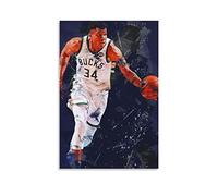 ZZXCHG Tela De Lienzo 50x70cm Giannis Antetokounmpo Tela decorativa Wall Art Soggiorno Poster Camera da letto Senza Cornice