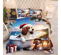 ZZXHG Edredón Estampado 3D Suave y Transpirable | Perro MarróN, Nórdico Lavable para Todas Las Estaciones, Incluye 2 Fundas de Almohada 50x75 cm, para Cama Individual_1437a