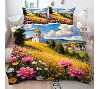 ZZXHG Funda Nordica Cama 105-200x200 cm Joven Flor En 3D, Funda de Edredón de Microfibra con Cremallera, Juego de Ropa de Cama con Fundas Nordicas 200x200 + 2 Funda de Almohada 50x75 cm_A4042