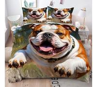 ZZXHG Funda Nordica Cama 90-135x200 Bulldog FrancéS Animal MarróN, Funda de Edredón Infantil de Suave Microfibra, Juego de Ropa y 2 Funda de Almohada 50x75 cm_A2990