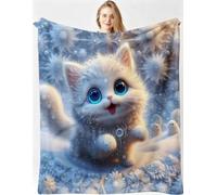 ZZXHG Manta Polar Infantil 130x150 Ardilla De Nieve Franela Microfibra-B140 | Mantita Térmica para Sofá Cama, Multiuso Hogar Viaje Mascotas, Cálida Ligera para Niños y Adultos Invierno