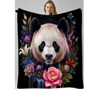 ZZXHG Mantas para Cama 105-180x220 Flores Animales Oso Panda, Manta para Sofá de Franela Cálida y Cómoda para, Mantitas Polar para Cubre Sofa Perro Mascota Habitacion Dormitorio_A19258