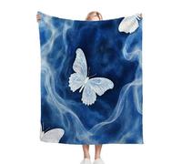 ZZXHG Mantas para Cama 105-180x220 Mariposas, Manta para Sofá de Franela Cálida y Cómoda para Niños y Adultos, Mantitas Polar para Cubre Sofa Perro Mascota Habitacion Dormitorio_7678a