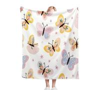 ZZXHG Mantas para Cama 105-180x220 Mariposas, Manta para Sofá de Franela Cálida y Cómoda para Niños y Adultos, Mantitas Polar para Cubre Sofa Perro Mascota Habitacion Dormitorio_7606a