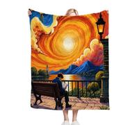 ZZXHG Mantas para Cama 105-180x220 Sol Amarillo Adulto, Manta para Sofá de Franela Cálida y Cómoda para Niños y Adultos, Mantitas Polar para Cubre Sofa Perro Mascota Habitacion Dormitorio_A958