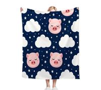 ZZXHG Mantas para Sofas Grandes 220x240 Cerdos Animales, Manta Termica Franela Mantilla Felpa para Cama 135/150, Mantitas Polar Suave y Cálida para Perro Mascota Habitacion Dormitorio_8585a