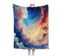 ZZXHG Mantas para Sofas Grandes 220x240 Nubes Coloridas, Manta Termica Franela Mantilla Felpa para Cama 135/150, Mantitas Polar Suave y Cálida para Perro Mascota Habitacion Dormitorio_A2261