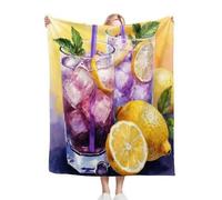 ZZXHG Mantas para Sofas Niños 130x150 Limón Cola, Cubre Sofa de de Franela, Manta Polar Reversible de Microfibra Cálida y Cómoda, Mantitas de Cama, de sofá de Sala de Estar_A18590