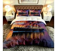 ZZXHG Nórdico 3D Flor 3D Matrimonio 105cm con 2 Fundas Almohada-A275