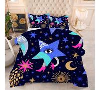 ZZXHG Nórdico Extra Grande Pintura Moderna Azul, Edredón Todo el Año, Muy Cálido y Ligero, Incluye 2 Fundas de Almohada, para Habitaciones Amplias, 220x240